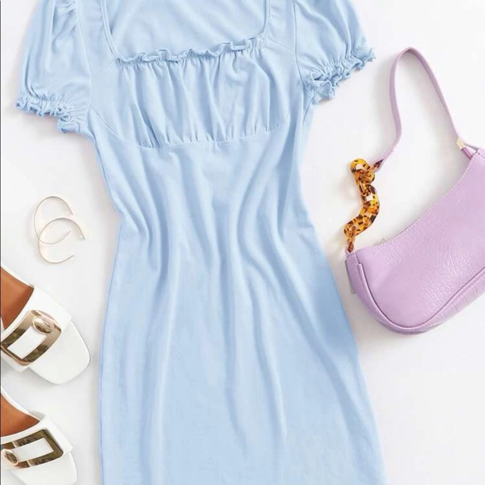 💎 SHEIN Ruched Bust Lettuce Dress